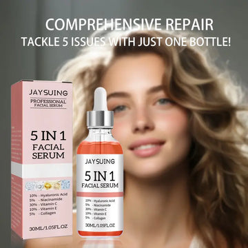 5-in-1 Advanced Moisturizing Facial Serum | Hydrate, Brighten, Firm, Nourish & Protect